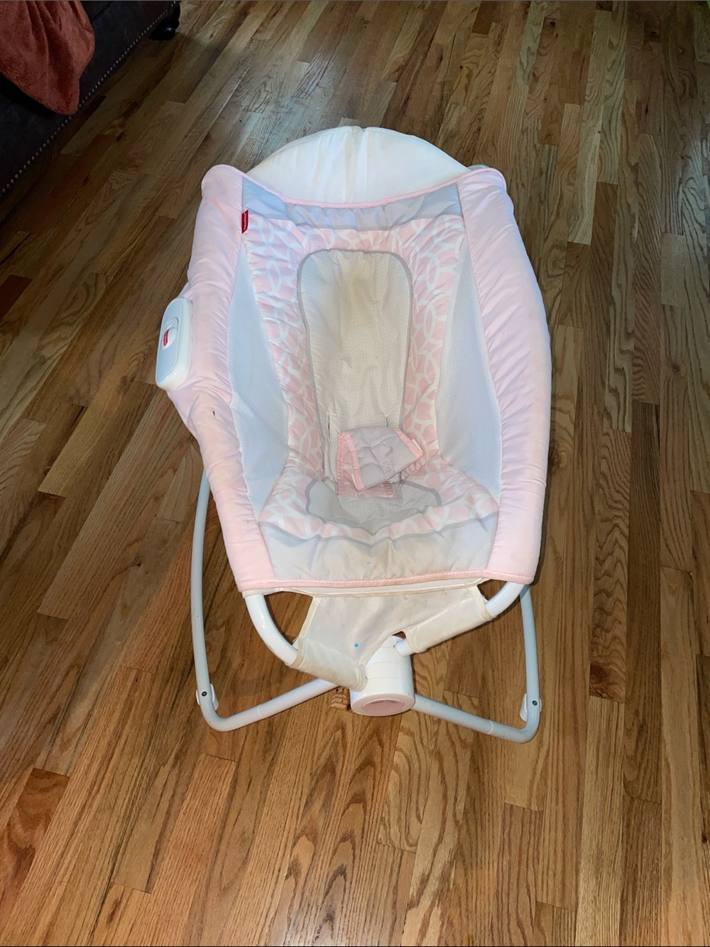Fisher-Price Pink and White Infant Bouncer